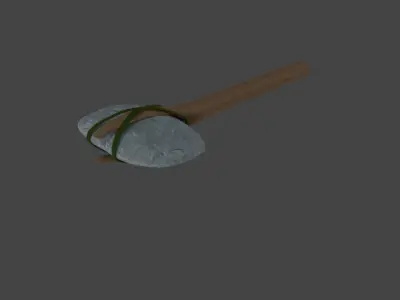 3d Survival Medieval Axe Free low-poly 3D model