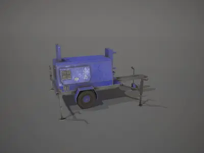 Blue Generator Low-poly 3D model