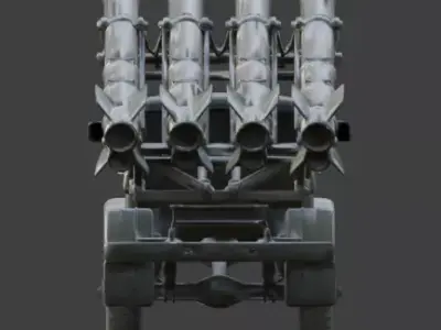 WWII Rocket Launcher Vehicle 3D Model Low-poly 3D model