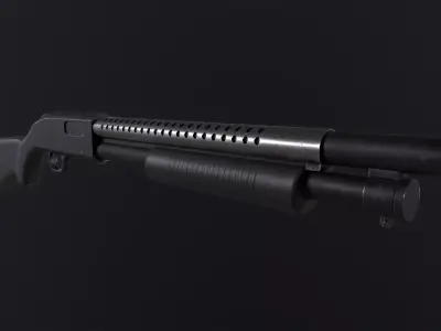 M58A shotgun PBR Low-poly 3D model