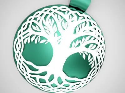 Tree Necklace Low-poly 3D model