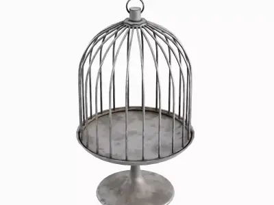 Metal Birdcage 02  Low-poly 3D model