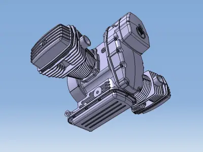 Engine motorcycle Dnepr MT-11 3D model