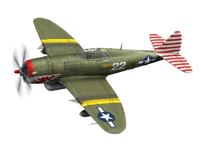 Republic P-47D Thunderbolt - 22  3D model