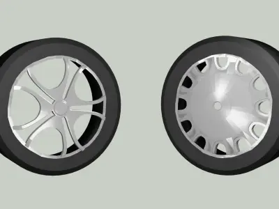 Classic wheel lowpoly for car modification 3D model Low-poly 3D model