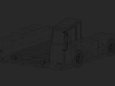Pallet Cargo Transporter Low-poly 3D model