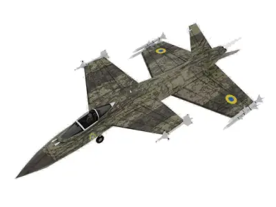 IAI Sparrow X concept fighter Low-poly 3D model