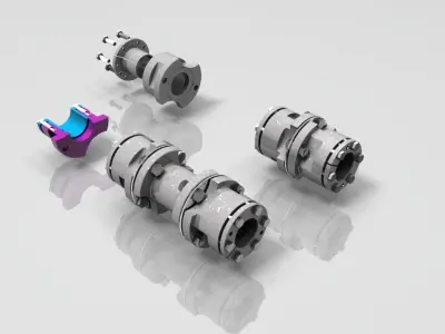 Disc Couplings - Zero Backlash Free 3D model