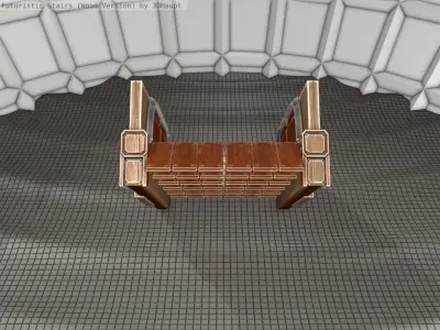 Wood Stairs - Construction Element 22 Low-poly 3D model