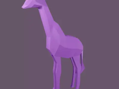 Low-poly giraffe Low-poly 3D model