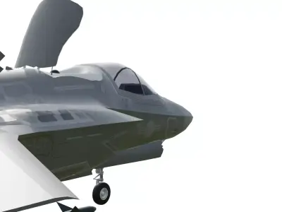 Modern fighter VTOL Jet F-35B II 3D model