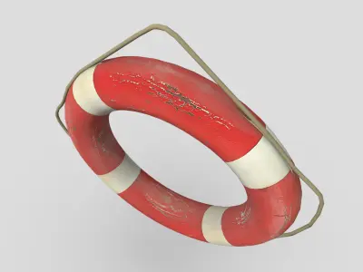 Lifebelt Low-poly 3D model