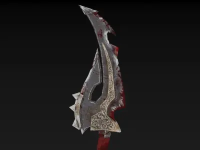Knife sword Low-poly 3D model
