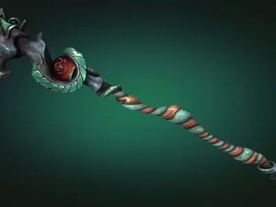 Coastal staff Low-poly 3D model