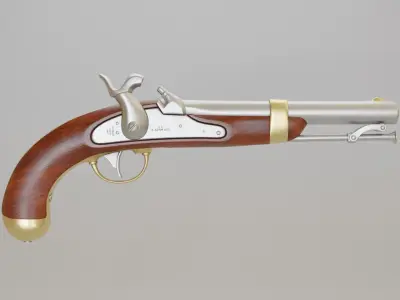 US Model 1842 Percussion - PBR Low-poly 3D model