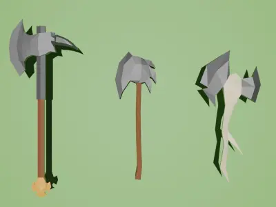 Lowpoly Weapon Pack 3D model
