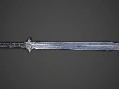 Post-Apocalyptic Leafblade Low-poly 3D model