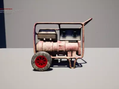 Electric Generator  Low-poly 3D model
