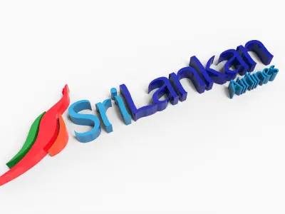 3D logos of Airlines Low-poly 3D model