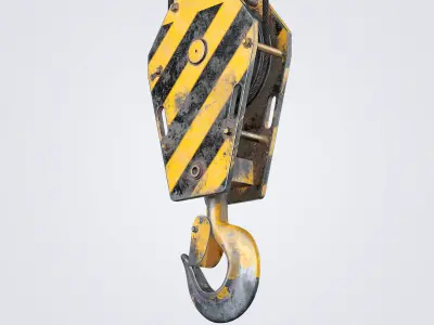 Crane Hook Low-poly 3D model get