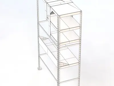 Scaffale D Arte Brass Desk 3D model