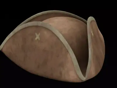 Classic Pirate Hat Low-poly 3D model