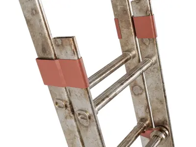 Extendable Work Step Ladder 3D model