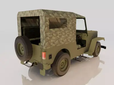 Military Jeep 3D Model - High Quality Game Ready Detailed 3D model by rajtravels365