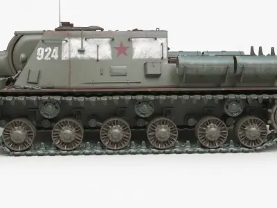 Tank ISU 122  Corona 3D model