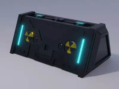 Sci-Fi Crate 2 Low-poly 3D model