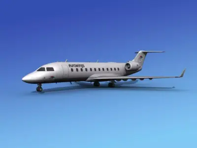 Canadair CRJ200 Eurowings 3D model