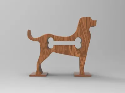 Decorative Dog Low-poly 3D model