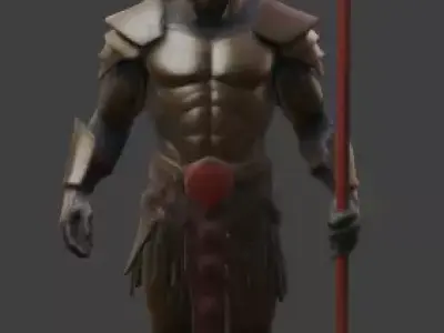 battle-hardened ancient warrior 3D model