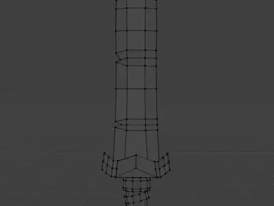 Medieval Sword Low-poly 3D model 5