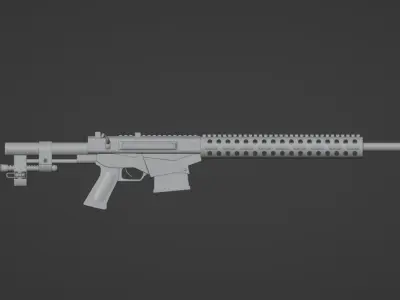 8 Versions of Assault Rifle and Their Associated Components 3D model