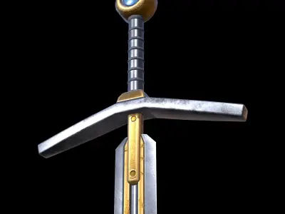 HIE Game Ready Sword N1 Free low-poly 3D model