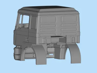 3d printable  Cab old truck F2000 for chassis  TRX6  3D print model