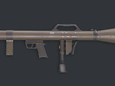 Rocket Launcher Game Ready 5   Low-poly 3D model