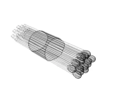 Matchroll match sticks in tube 3D model