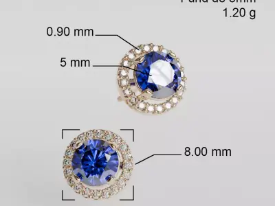 round earrings 3D print model