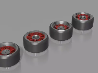 SSR 4pack  wheels in HW scale 3D print model