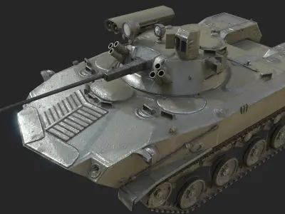 5 coatings of Russian BMD-2M airborne infantry fighting vehicle Low-poly 3D model