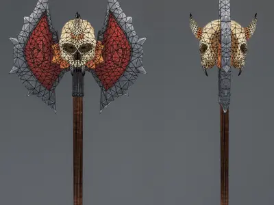 WoW Battle Axe Horde 3D model