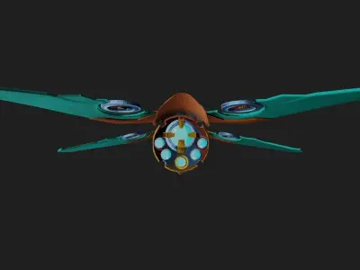 Sci-Fi Ship Low-poly 3D model
