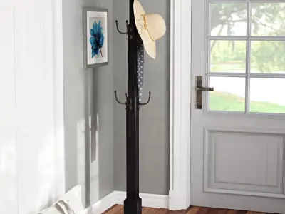 Webster Costumer Coat Rack - 2 Colour 3D model