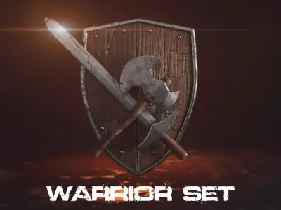 Warrior Blades Pack Free low-poly 3D model