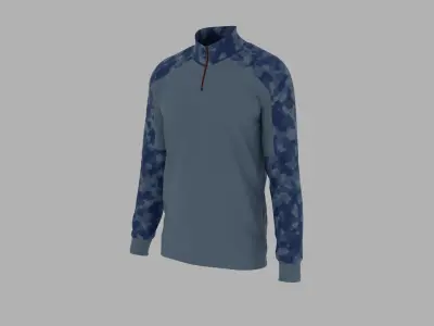 Military T-shirt Low-poly 3D model