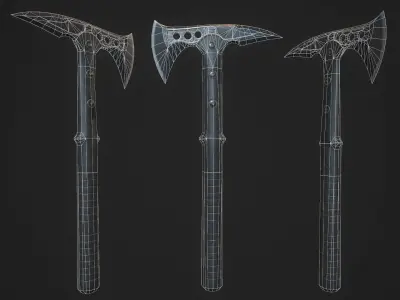 Modern Axe 04 Low-poly 3D model