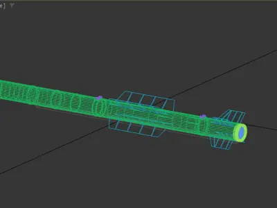 K-77M Radar guided missile Low-poly 3D model