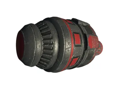 Starship engine 03 Sci-fi low poly Low-poly 3D model